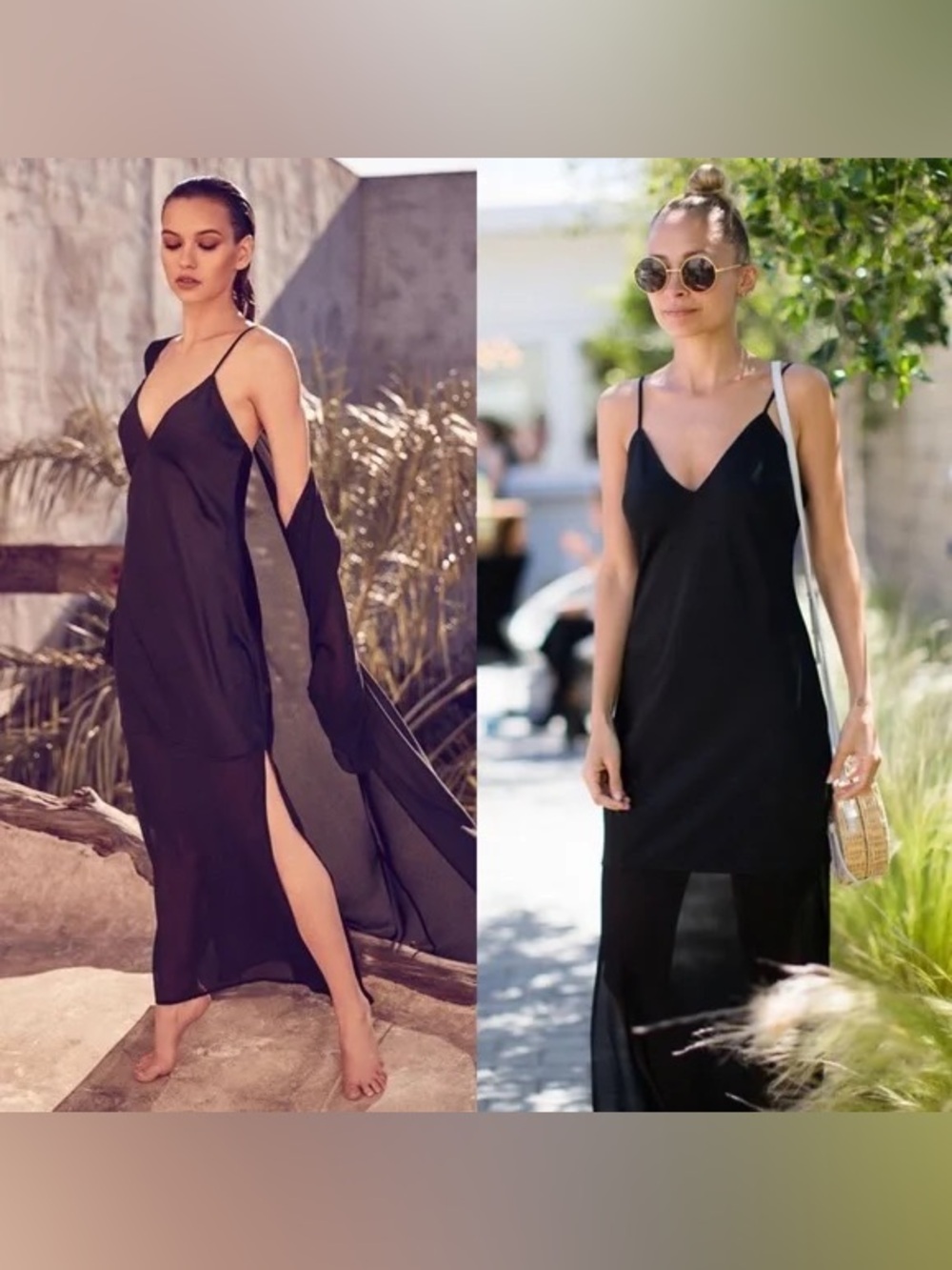 House of Harlow 1960 Black Slip Dress - sz L
